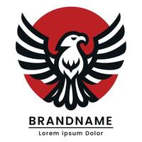 Majestic eagle logo with bold lines and a powerful presence ideal for security firms or organizations representing strength and freedom vector