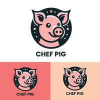 Chef Pig featuring a pig blending elegance with a touch of nature perfect for night culinary brands vector