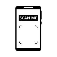 Scan me by smartphone, code scan with phone, smartphone vector