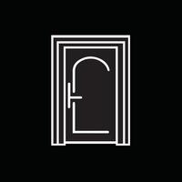 door with background vector