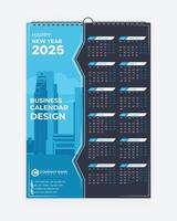 2025 Calendar - Wall calendar 2025 - calendar design - one page calendar design - single page calendar - 12 months calendar design vector