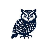 an owl sitting on a branch with a branch in the background vector