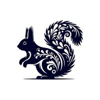 squirrel silhouette icon design illustration template vector