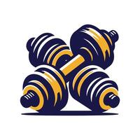 retro style icon of dumbbells on a background vector