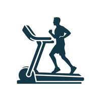 Gym and fitness silhouette design illustration template vector