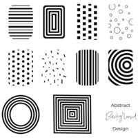 Black and white elements for abstract design vector