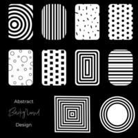 Black and white elements for abstract design vector