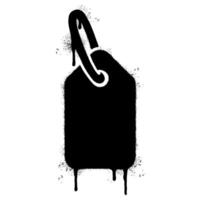 Spray Painted Graffiti price tag icon Sprayed isolated with a white background. vector