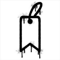 Spray Painted Graffiti price tag icon Sprayed isolated with a white background. vector