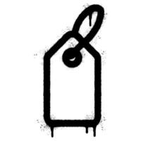Spray Painted Graffiti price tag icon Sprayed isolated with a white background. vector