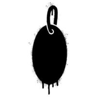 Spray Painted Graffiti price tag icon Sprayed isolated with a white background. vector