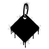 Spray Painted Graffiti price tag icon Sprayed isolated with a white background. vector