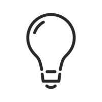 Light Bulb Flat Glyph Line Icon vector