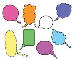 Thinking about of balloon multiple summer color set vector