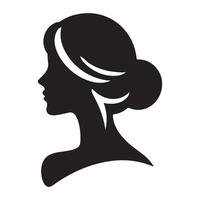silhouette of a woman on a white background vector