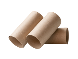 Tissue paper cores in stack isolated with clipping path in file format png