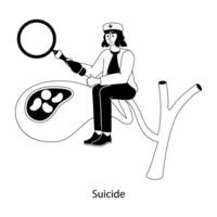 A flat character illustration of nephrologist vector
