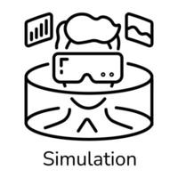 Check this line icon of simulation vector