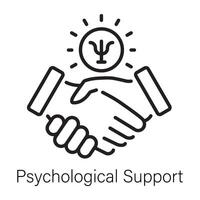 Psychological support icon in line style vector