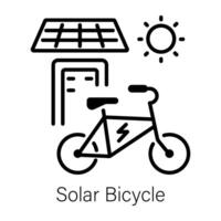 Line style icon of solar cycle vector