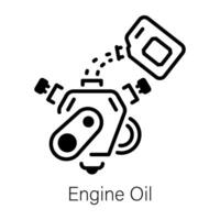 Engine oil icon in outline style vector