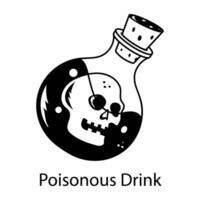 A poisonous drink icon designed in sketchy style icon vector