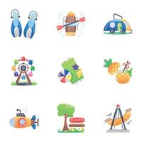 A flat style illustration of team solution vector