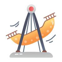 Swinging boat icon designed in flat style vector