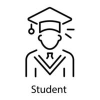 A rock gesture outline style icon vector