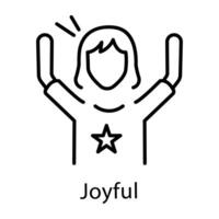 A rock gesture outline style icon vector