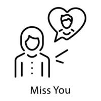 A rock gesture outline style icon vector