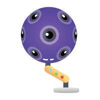 An icon of 360 camera in flat style vector