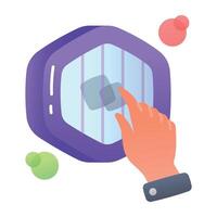 An icon of vr portal in flat style vector