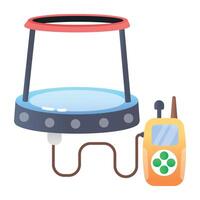A flat style icon of vr platform vector
