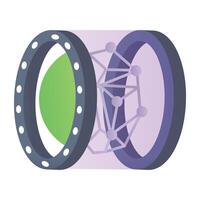 An icon of future portal designed in flat style vector