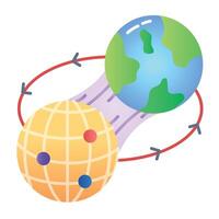 A flat style icon of metaverse connection vector