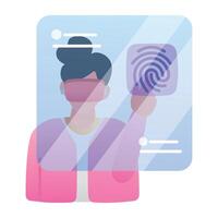 A flat style icon of vr experience vector
