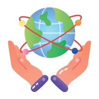 A flat style icon of digital realm vector
