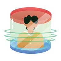A flat style icon of metaverse avatar vector