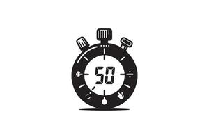 timer clock stop watch isolated on white background vector