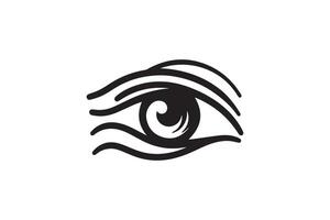 Eye icon set. Eyesight symbol. Retina scan illustration silhouette vector