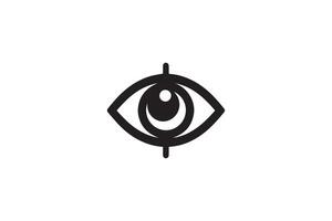 Eye icon set. Eyesight symbol. Retina scan illustration silhouette vector