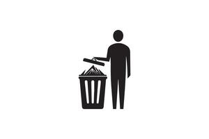 Set of symbols and signs recycling vector