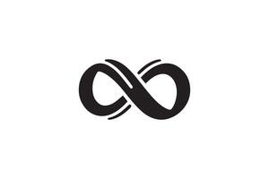 Infinite sign silhouette, infinite symbol vector