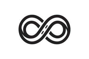 Infinite sign silhouette, infinite symbol vector