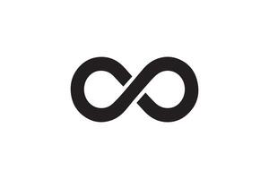 Infinite sign silhouette, infinite symbol vector