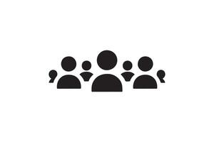 group of people silhouette icon vector