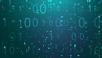 Abstract futuristic cyberspace with binary code. Matrix background vector