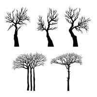 Illustration of a leafless tree. Trees want to die. illustration vector