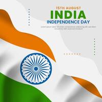 India independence day background or banner design template vector